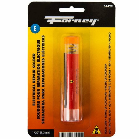 FORNEY Solder, Electrical Repair, Rosin Core, 1/20 in, .3 Ounce 61429